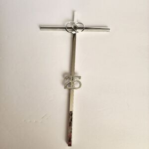 25th Anniversary Silver Plated Cross 10"